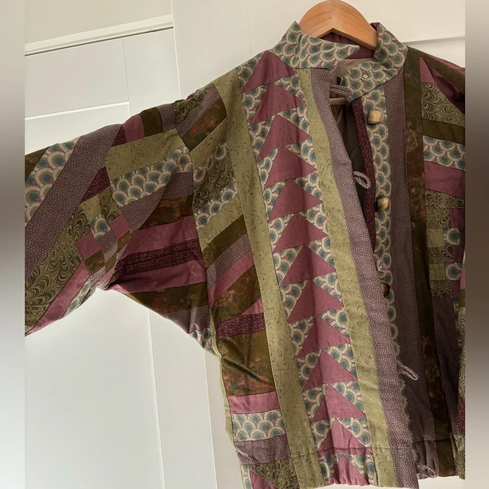 Vintage quilted jacket coat Size Medium/Large - Picture 3 of 11